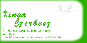 kinga czirbesz business card